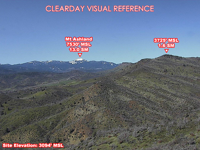 Hornbrook, NorthWest view on a clear day