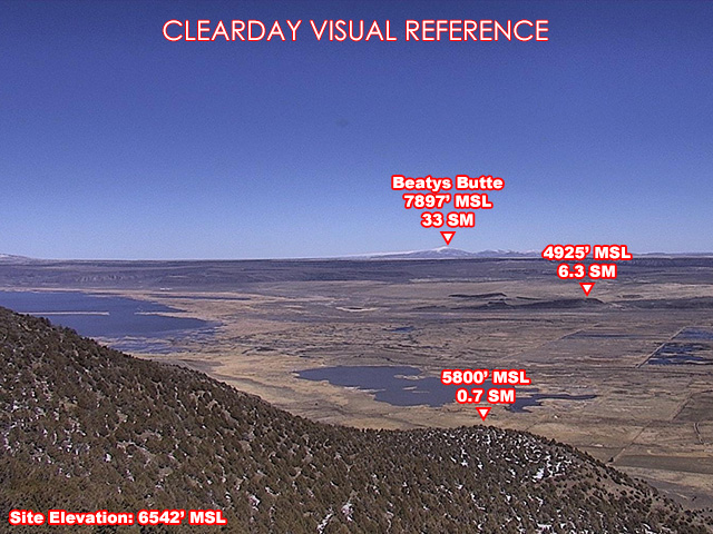 Fish Creek Rim, NorthEast view on a clear day