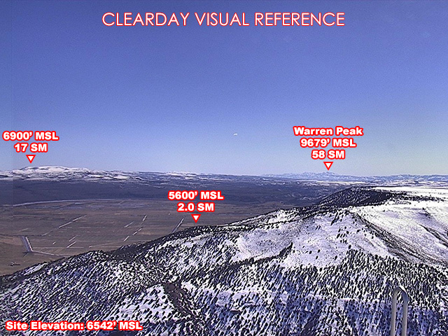 Fish Creek Rim, South view on a clear day