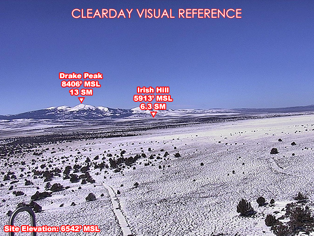 Fish Creek Rim, NorthWest view on a clear day