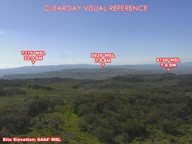 Mahogany, SouthWest view on a clear day