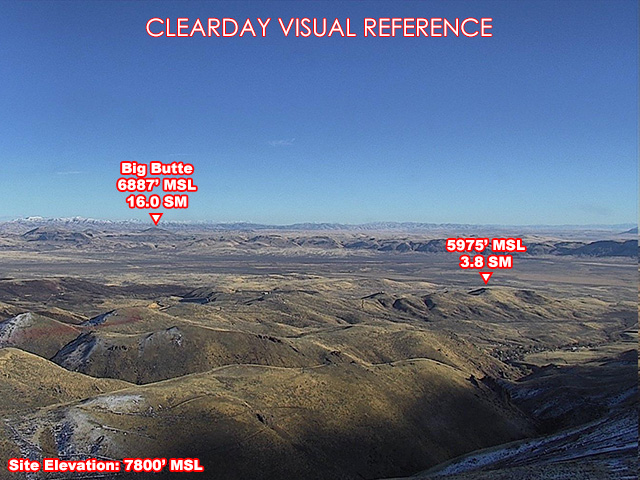 Midas Peak, SouthEast view on a clear day
