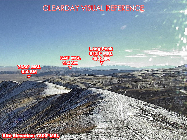 Midas Peak, South view on a clear day