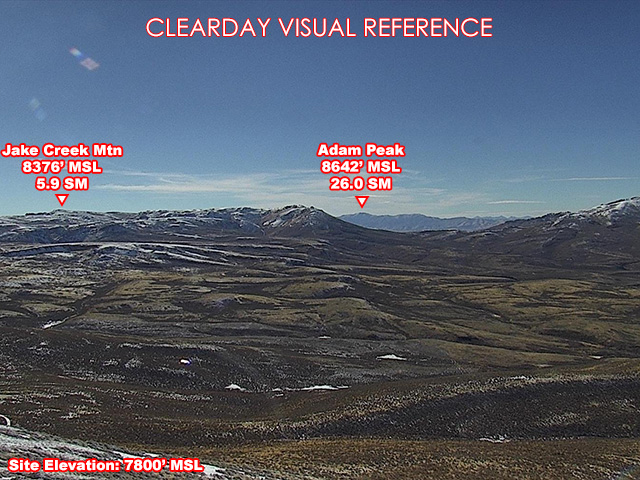 Midas Peak, West view on a clear day