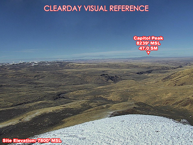 Midas Peak, NorthWest view on a clear day