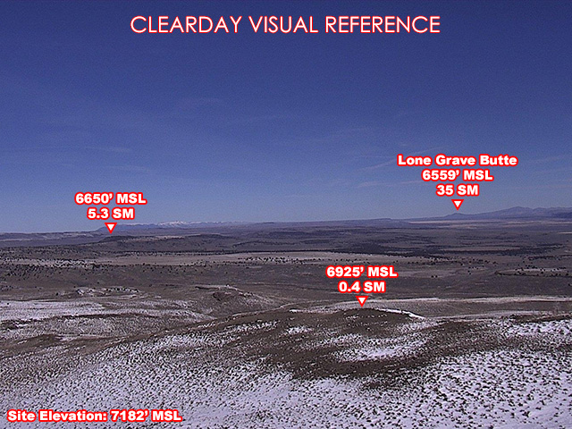 Yellow Peak, North view on a clear day