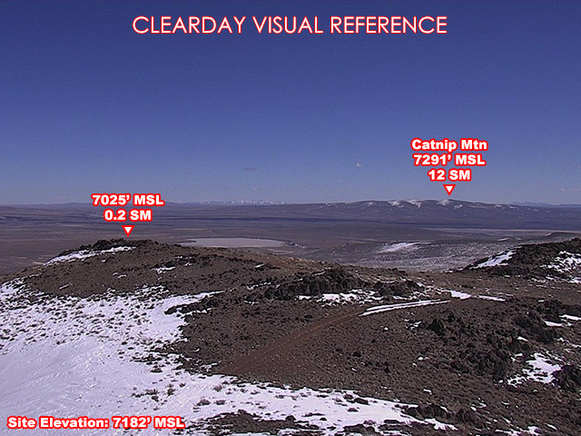 Yellow Peak, East view on a clear day