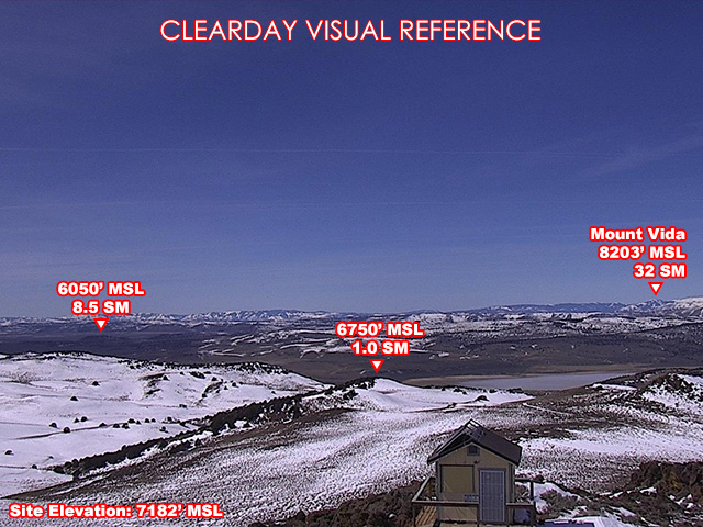 Yellow Peak, West view on a clear day