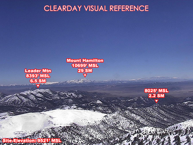Prospect Peak, SouthEast view on a clear day