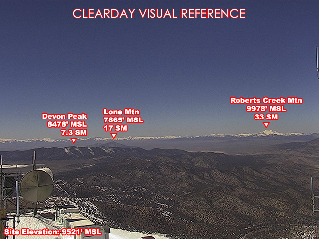 Prospect Peak, NorthWest view on a clear day
