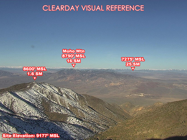 Pilot Peak, West view on a clear day