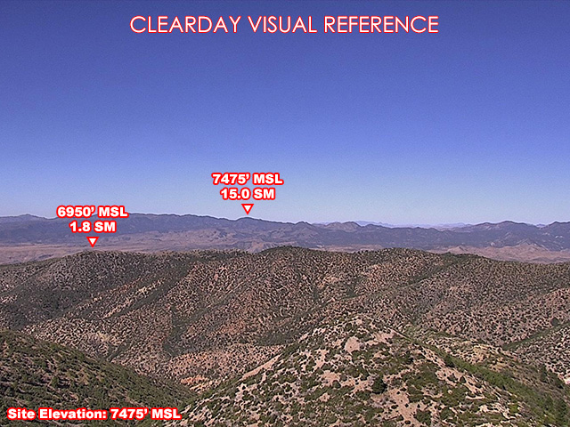 Ella Mtn, West view on a clear day
