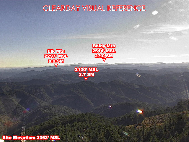Prairie Peak, South view on a clear day