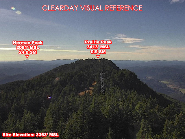 Prairie Peak, West view on a clear day