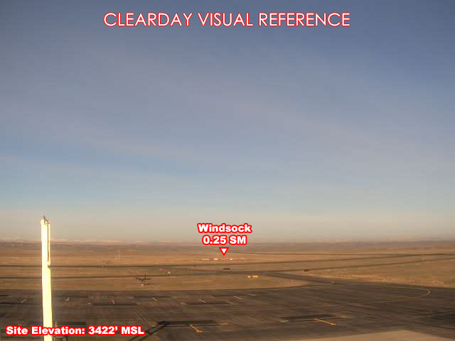 Shelby Airport, West view on a clear day
