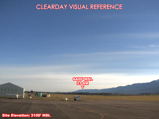 Ronan Airport, North view on a clear day