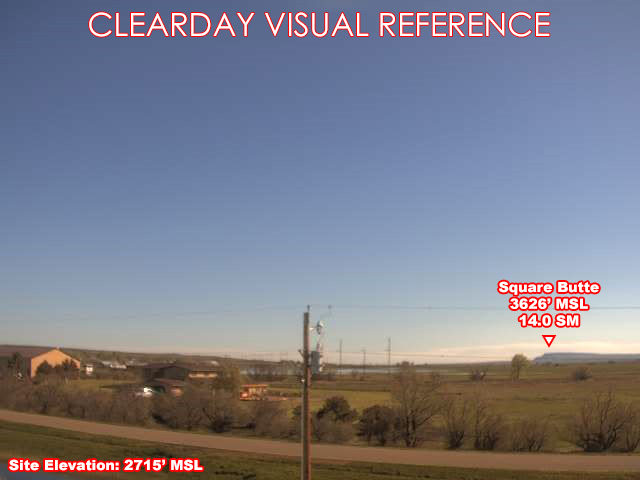 Big Sandy Airport, North view on a clear day