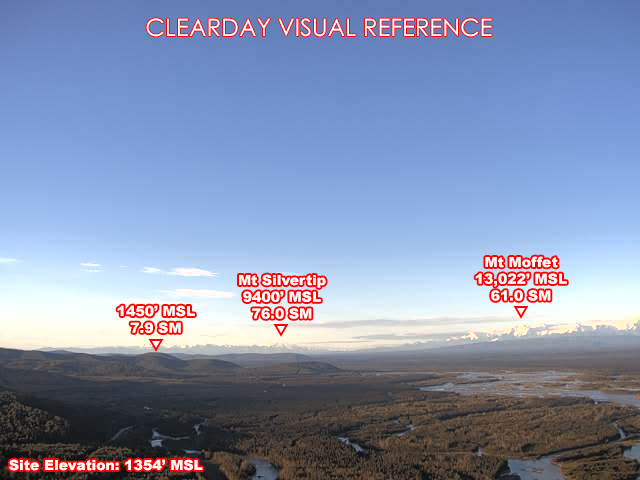 Salcha, SouthEast view on a clear day
