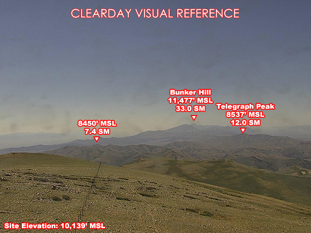 Callaghan Peak, South view on a clear day