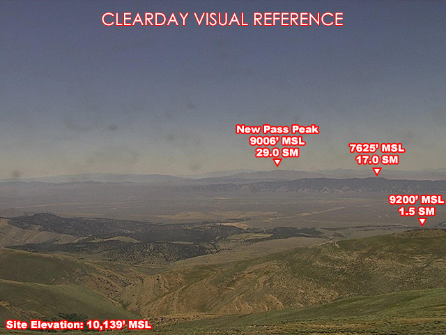 Callaghan Peak, West view on a clear day