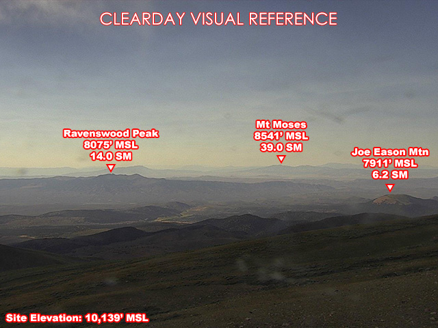 Callaghan Peak, NorthWest view on a clear day