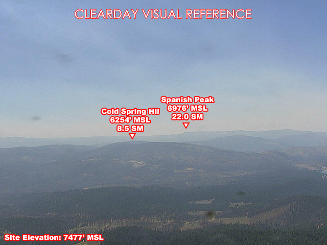 Dyer Mtn, South view on a clear day