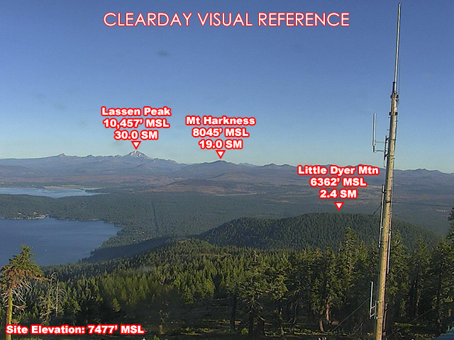 Dyer Mtn, NorthWest view on a clear day