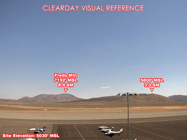 Reno-Stead, North view on a clear day