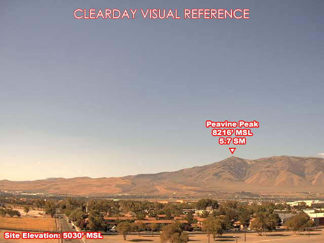 Reno-Stead, South view on a clear day