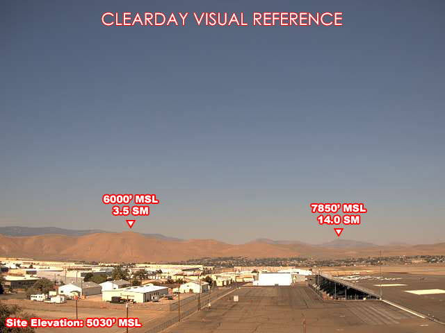 Reno-Stead, West view on a clear day