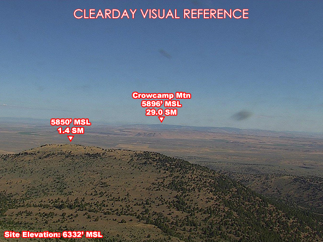 Riddle, North view on a clear day