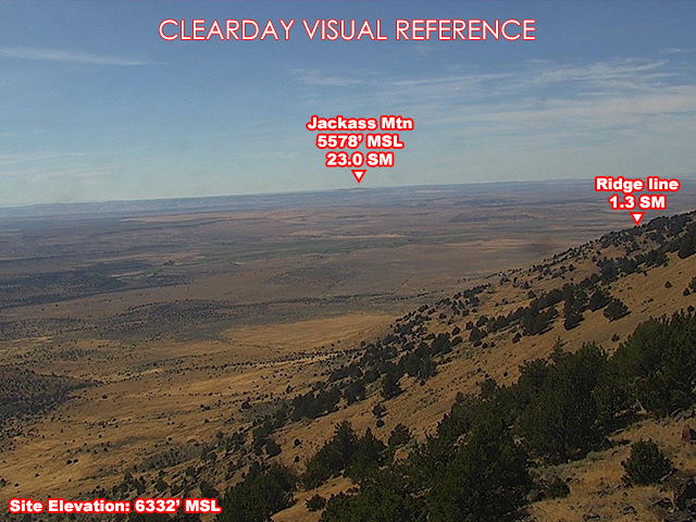 Riddle, West view on a clear day