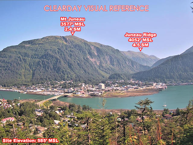 Douglas Island, North view on a clear day