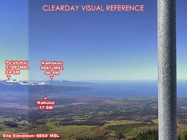 Puunianiau, NorthWest view on a clear day