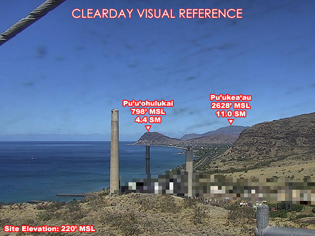 Kahe, NorthWest view on a clear day