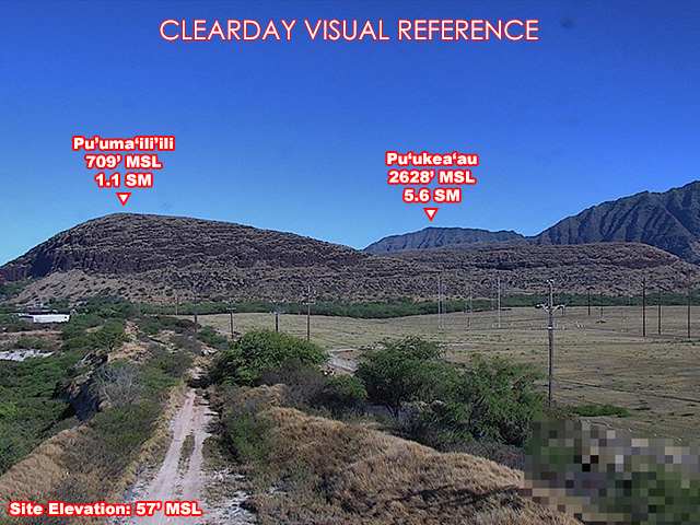 Mikilua, NorthWest view on a clear day