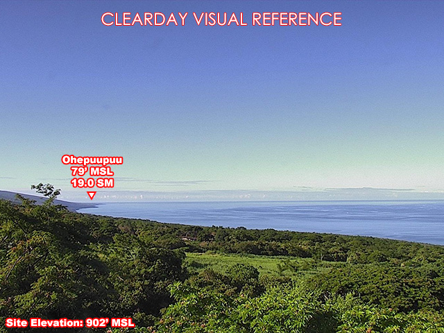 Kealia, South view on a clear day