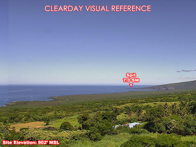Kealia, NorthWest view on a clear day