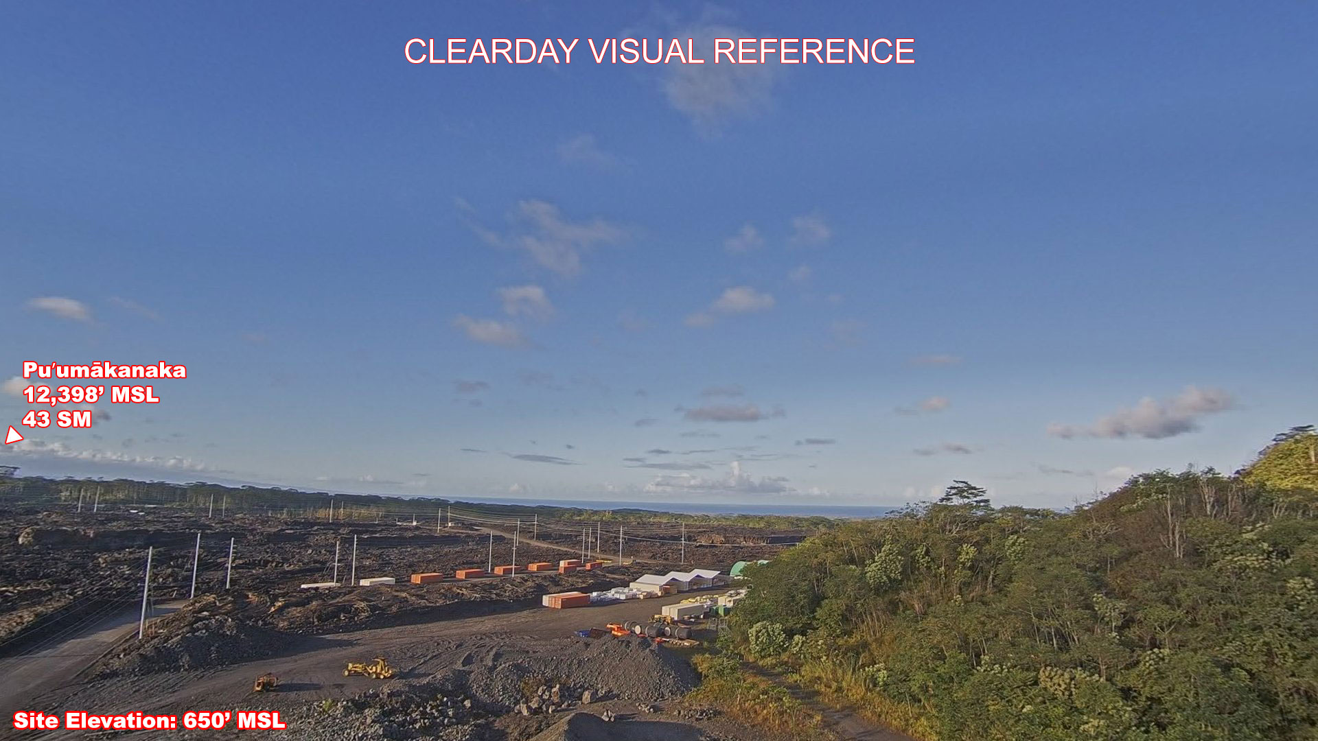 Waiopae, North view on a clear day
