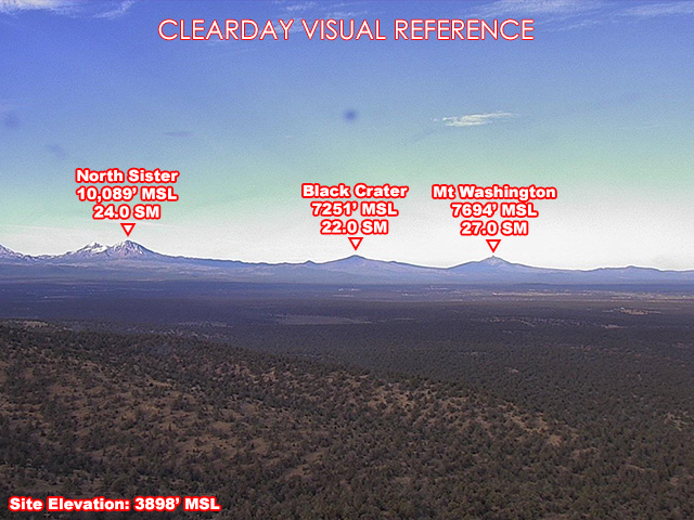 Cline Butte, West view on a clear day