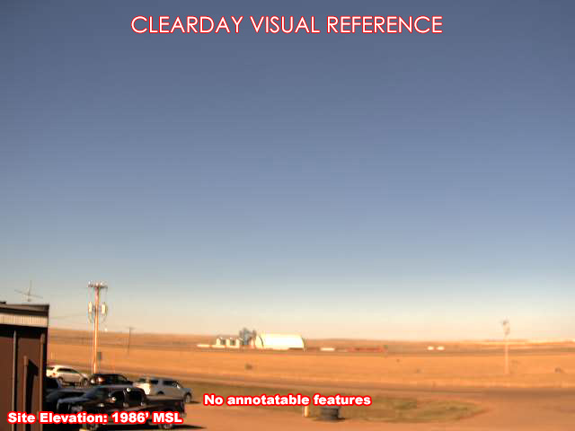 Wolf Point/Clayton Airport, North view on a clear day