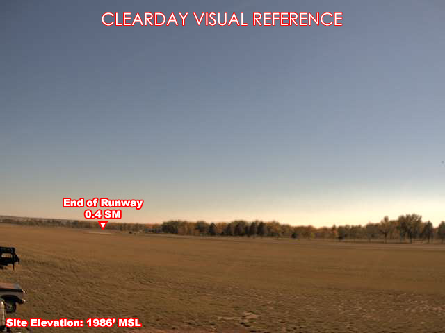 Wolf Point/Clayton Airport, South view on a clear day