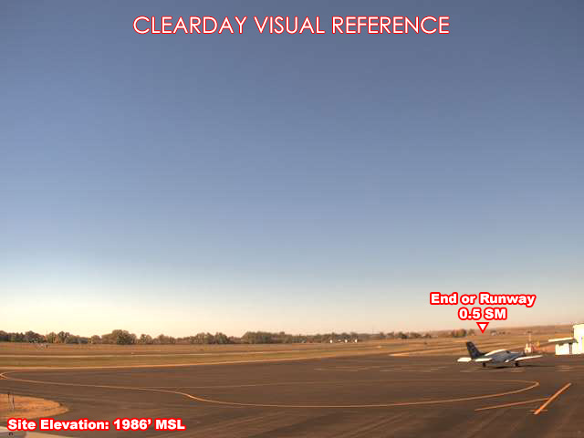 Wolf Point/Clayton Airport, West view on a clear day