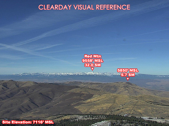 Big Lookout, North view on a clear day