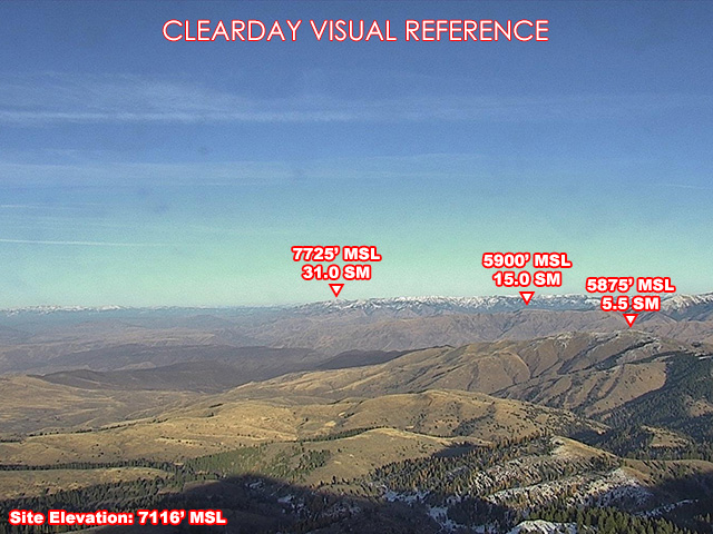 Big Lookout, NorthEast view on a clear day