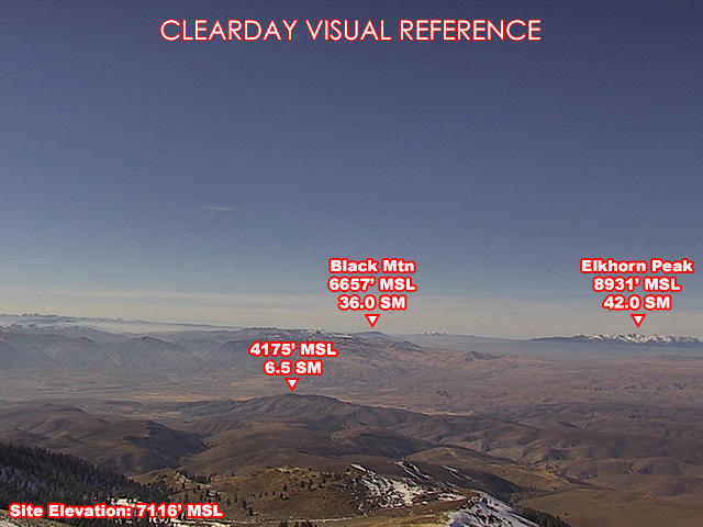 Big Lookout, West view on a clear day