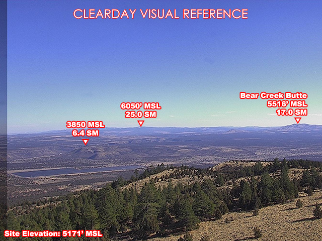 Powell Butte, SouthEast view on a clear day