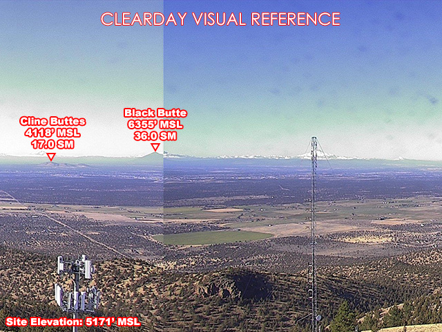 Powell Butte, NorthWest view on a clear day