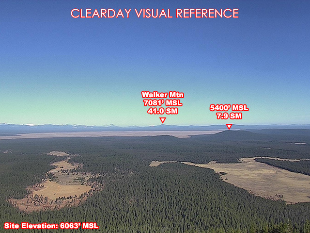 Applegate Butte, North view on a clear day