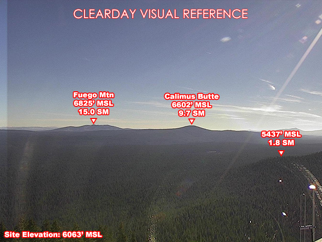 Applegate Butte, SouthEast view on a clear day